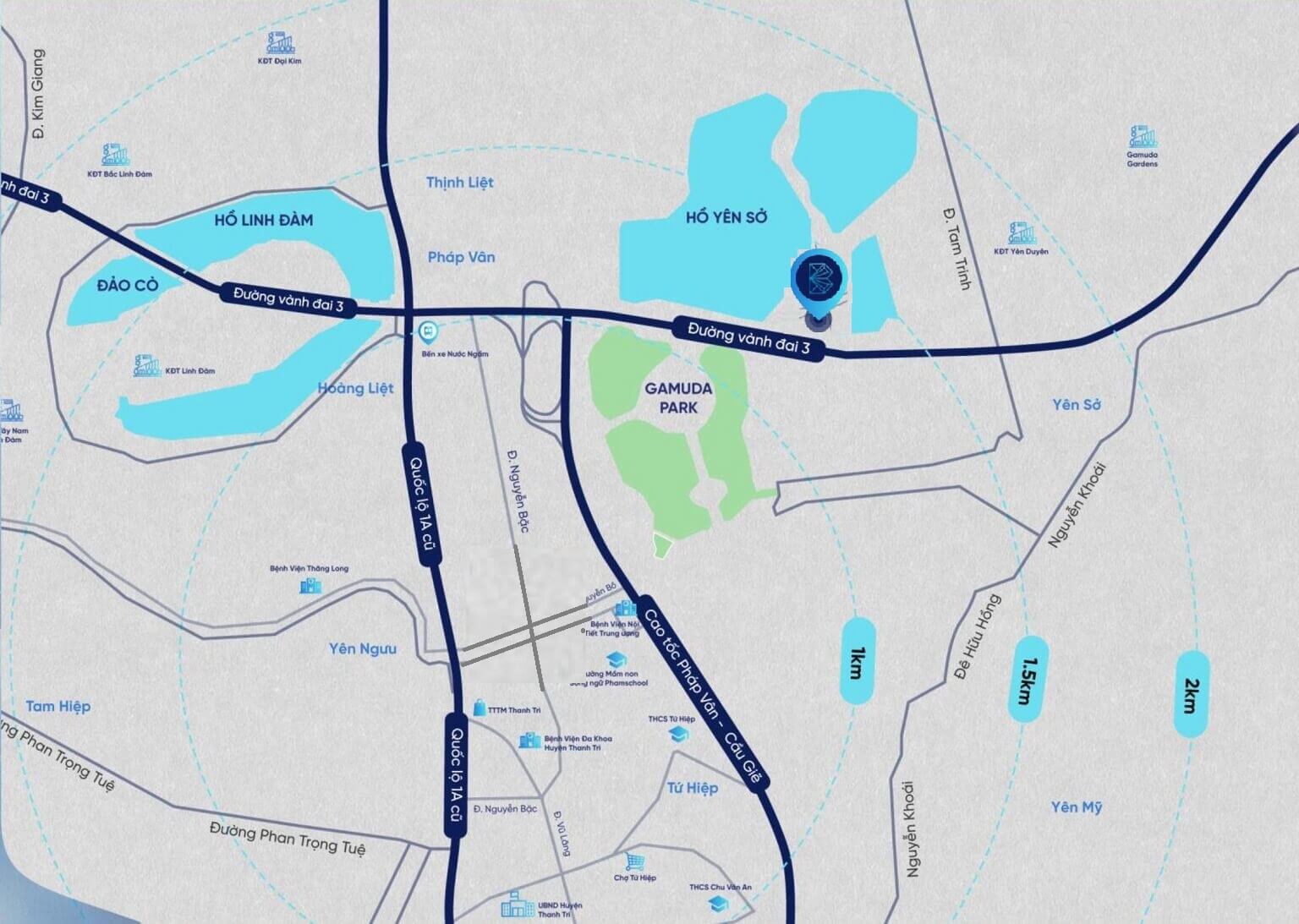 Vị trí đắc địa của dự án Galia Hanoi